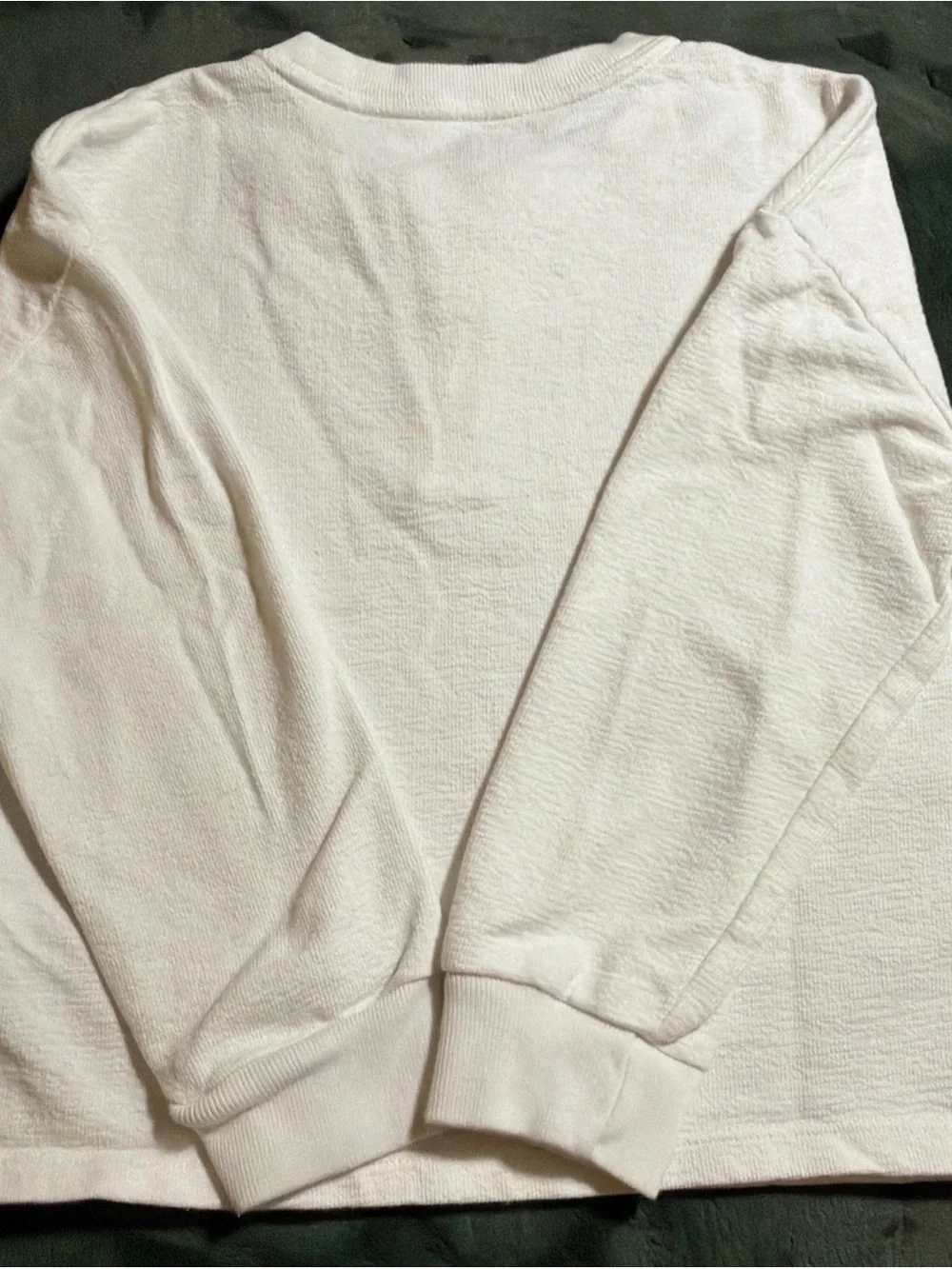 GAP Cream Long-Sleeve Henley with Tiny Bear Embroidery